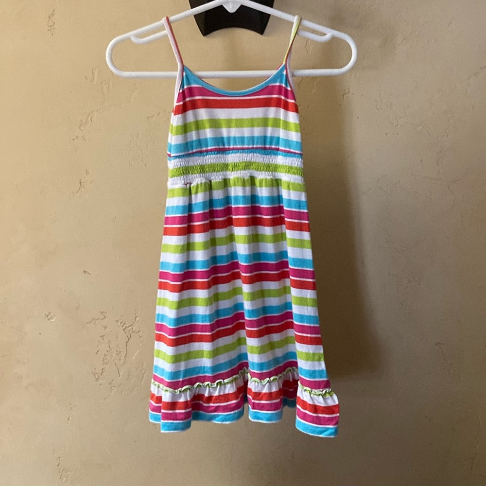 Sz 18-24 Months Flowers By Zoe SOFT Rayon Spandex Multi Color Striped Sundress